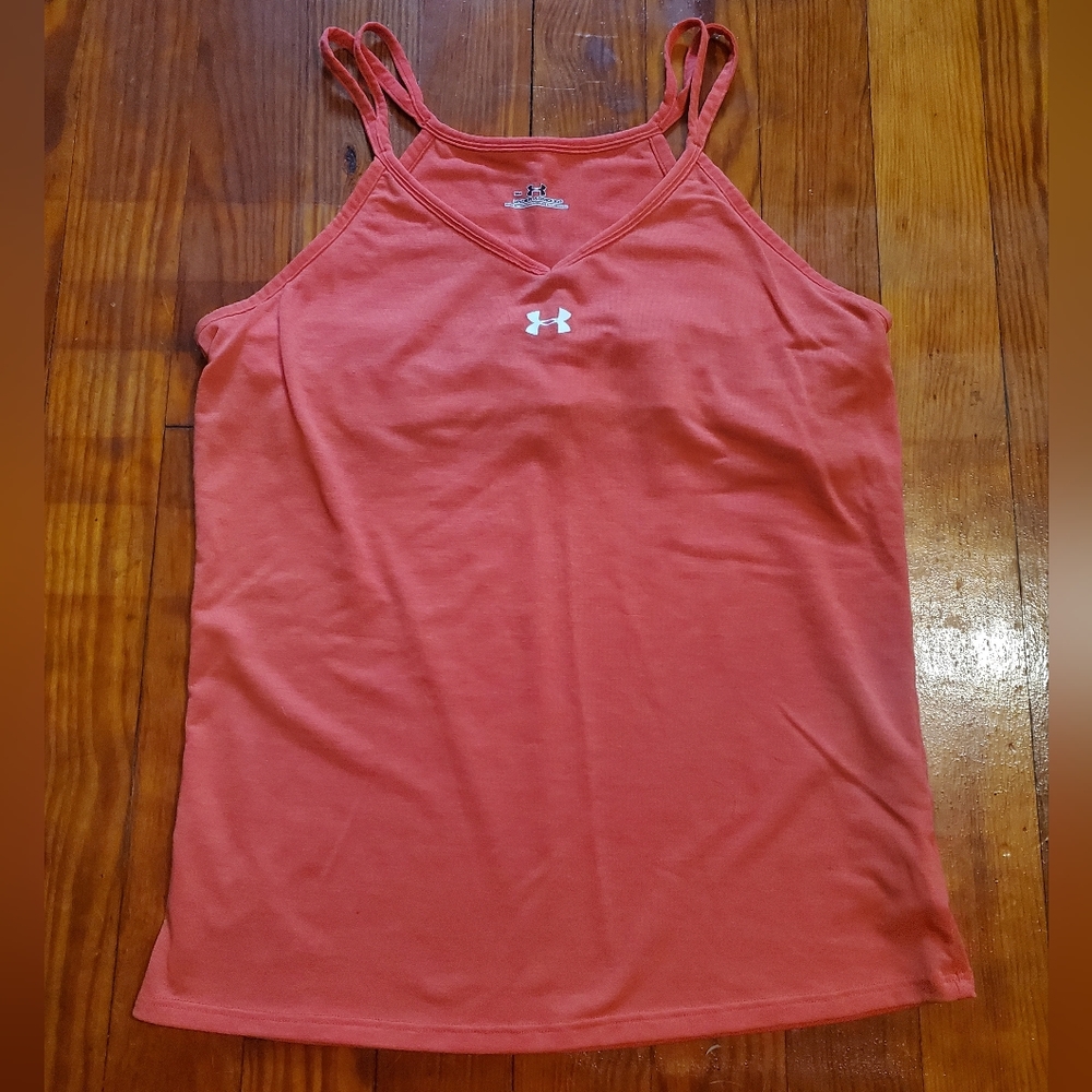 Under Armour Coral Tank with Built In Bra Size Small
